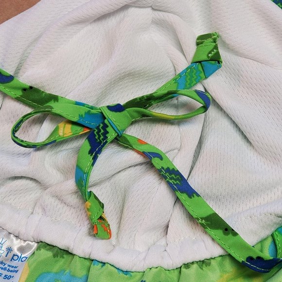 I Play Sun Protection Hat 0-6 Months Green, New - Picture 6 of 12